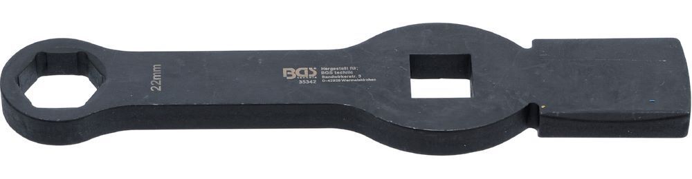 BGS Schlag Ringschlüssel 22 mm Sechskant mit 2 Schlagflächen