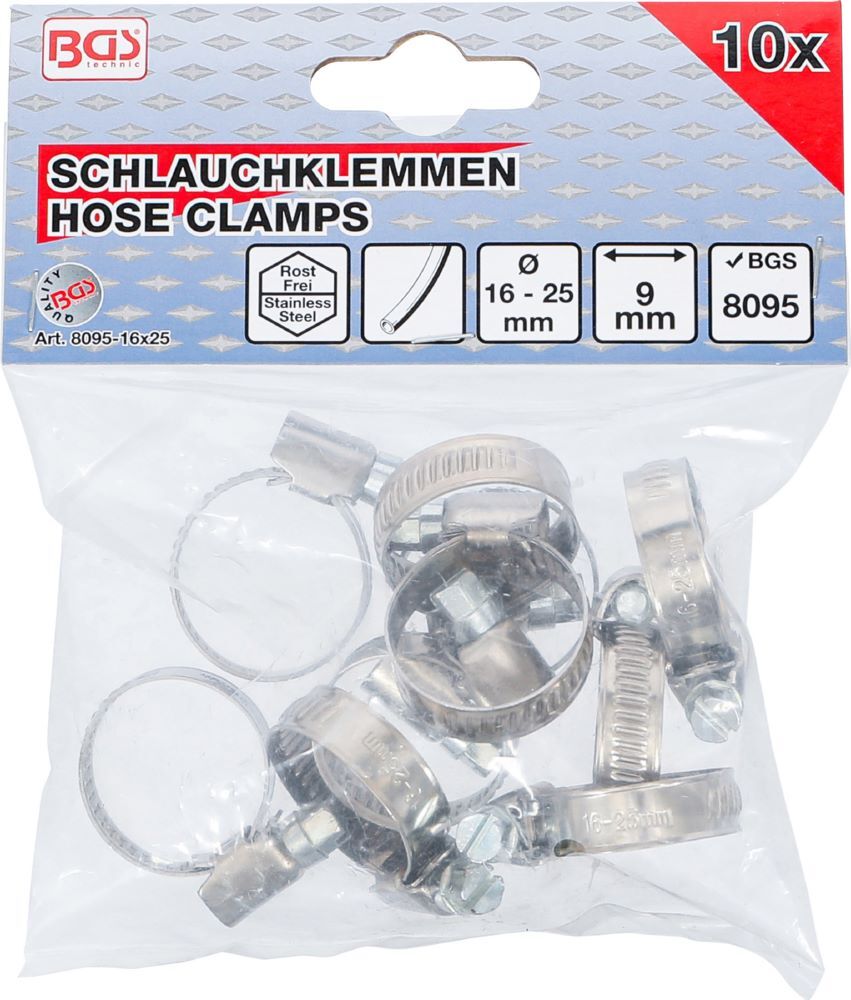 Produktbild Schlauchklemmen rostfrei 16 x 25 mm 10 teilig bild 3