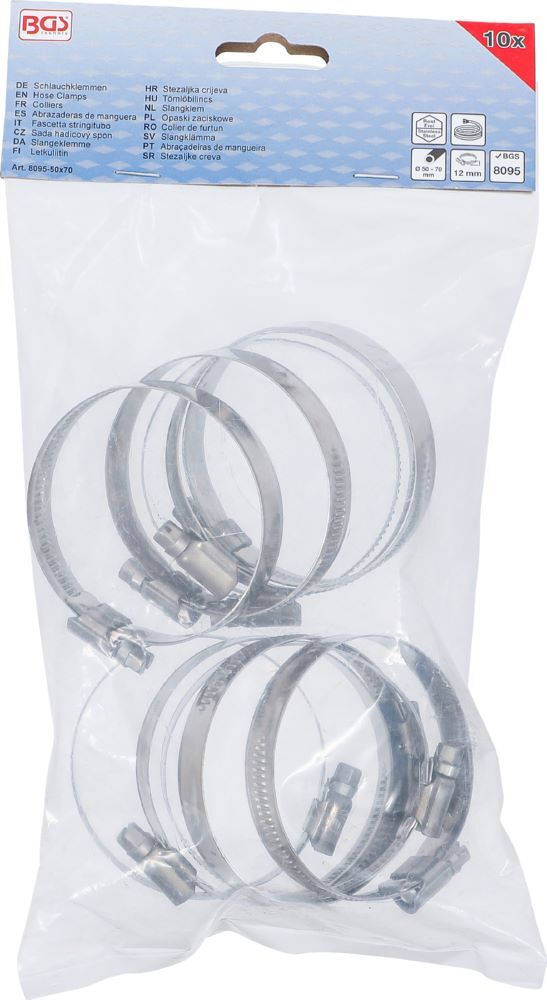 Produktbild Schlauchklemmen rostfrei 50 x 70 mm 10 teilig bild 4