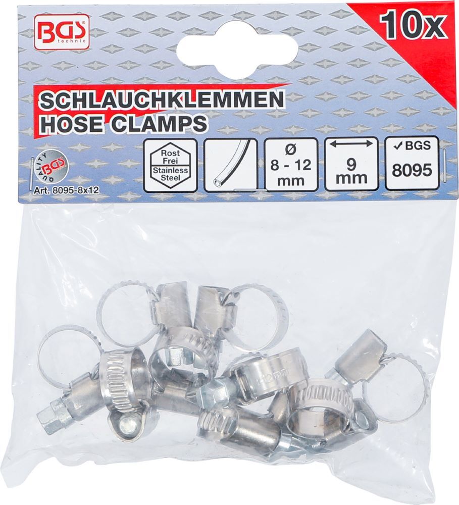 Produktbild Schlauchklemmen rostfrei 8 x 12 mm 10 teilig bild 3