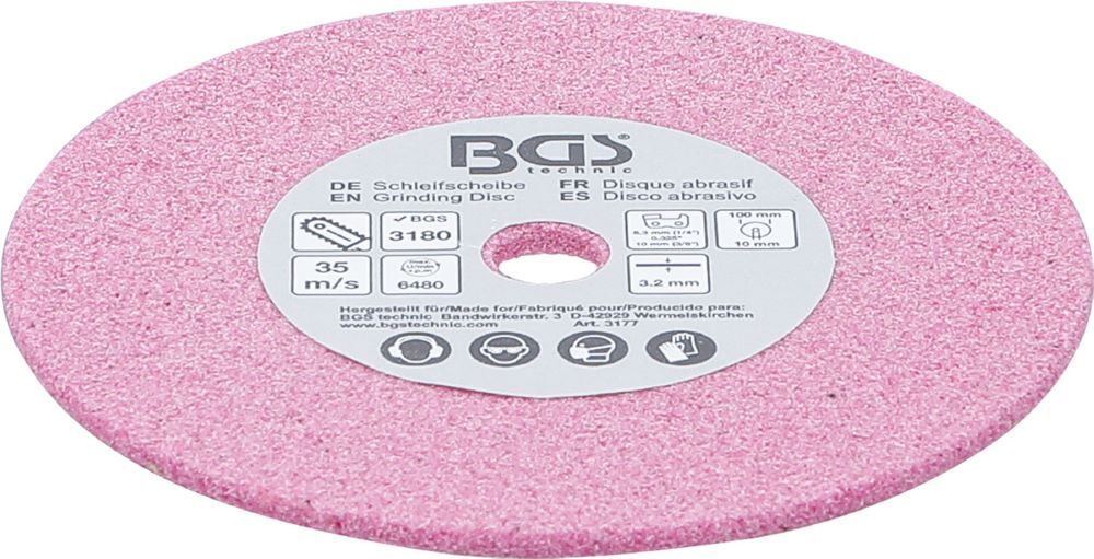 Produktbild Schleifscheibe für Artikel 3180 Durchmesser 100 x 3,2 x 10 mm bild 2