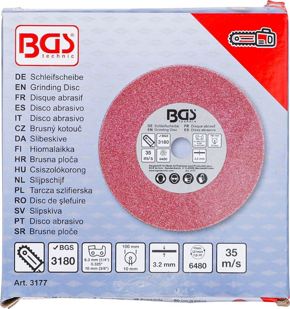 Produktbild Schleifscheibe für Artikel 3180 Durchmesser 100 x 3,2 x 10 mm bild 3