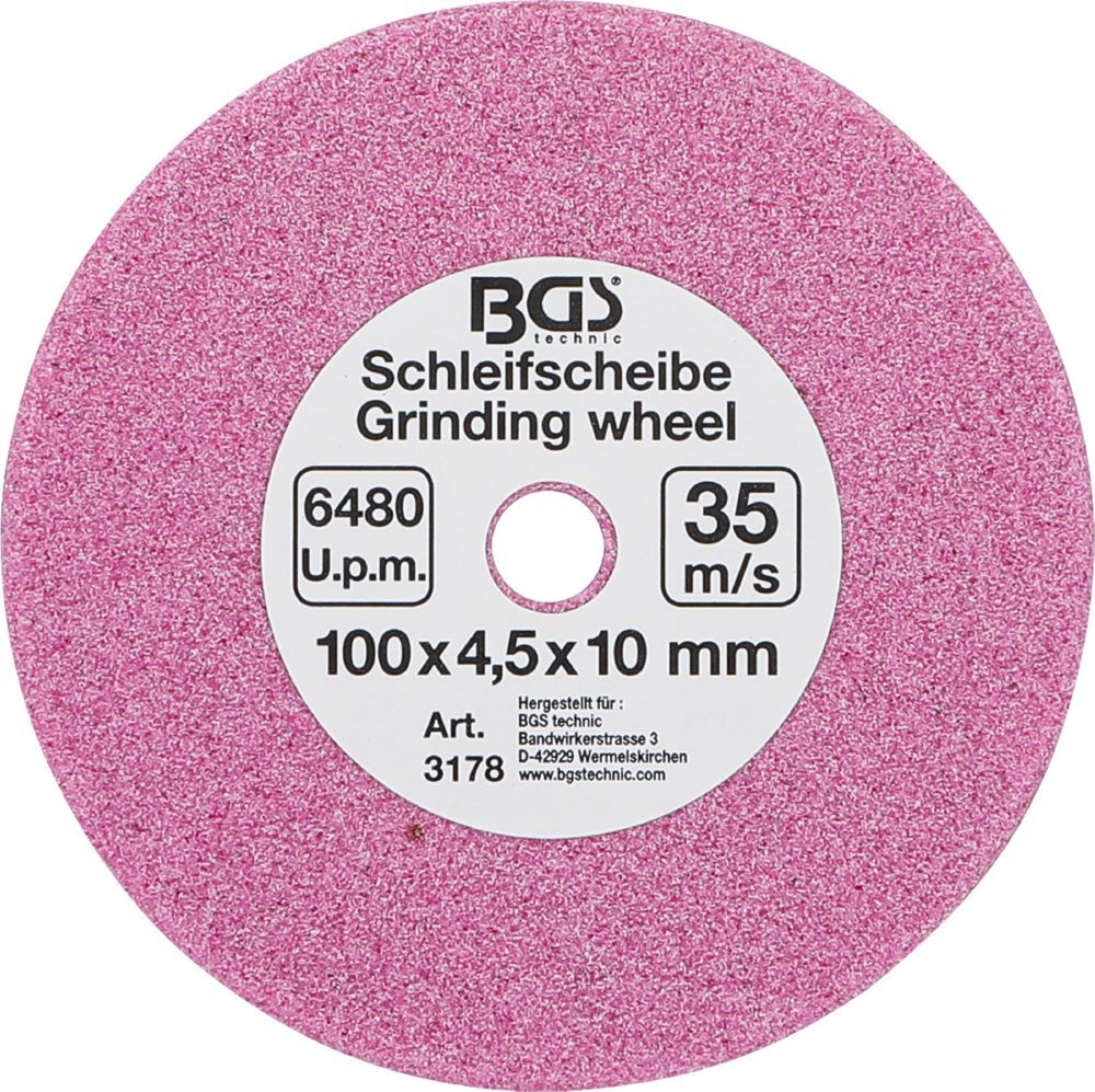 Produktbild BGS Schleifscheibe für Artikel 3180 Durchmesser 100 x 4,5 x 10 mm