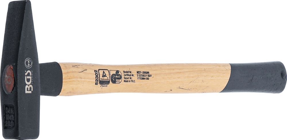 BGS Schlosserhammer Hickory Stiel 200 gramm DIN 1041 Produktbild BGS Schlosserhammer Hickory Stiel 200 gramm DIN 1041 bild 3
