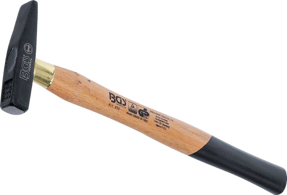 BGS Schlosserhammer Holz Stiel 100 gramm DIN 1041 Produktbild BGS Schlosserhammer Holz Stiel 100 gramm DIN 1041