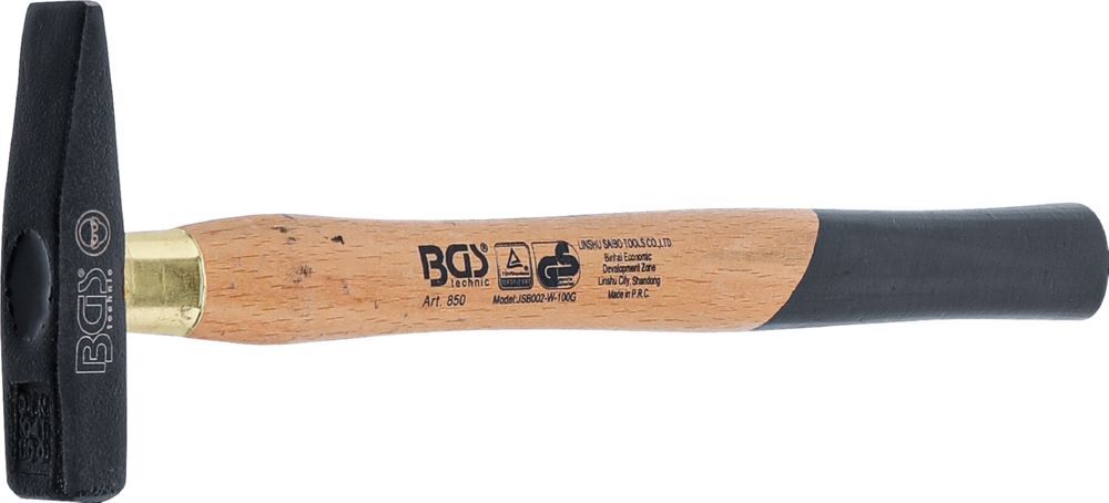 BGS Schlosserhammer Holz Stiel 100 gramm DIN 1041 Produktbild BGS Schlosserhammer Holz Stiel 100 gramm DIN 1041 bild 3