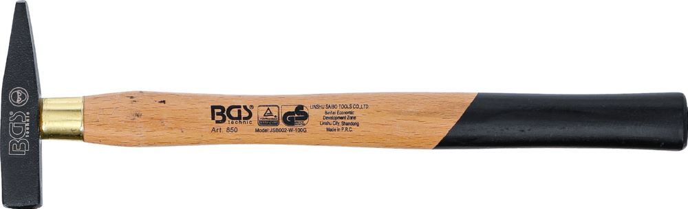 BGS Schlosserhammer Holz Stiel 100 gramm DIN 1041 Produktbild BGS Schlosserhammer Holz Stiel 100 gramm DIN 1041 bild 5