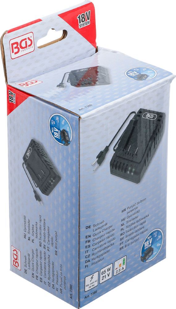 BGS Schnell Ladegerät 2,5 A 18 V BGS Schnell Ladegerät 2,5 A 18 V