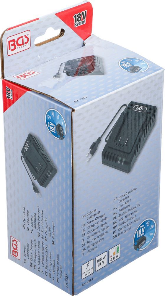 BGS Schnell Ladegerät 4,0 A 18 V BGS Schnell Ladegerät 4,0 A 18 V