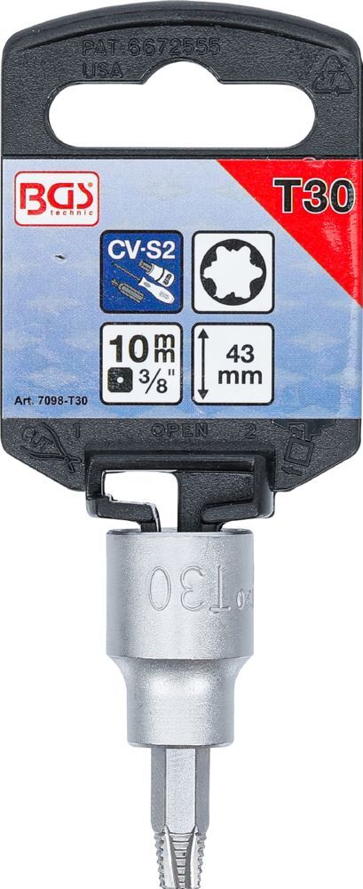 Produktbild Schraubenausdreher Bit-Einsatz Antrieb Innenvierkant 1/4 Zoll T30 bild 2