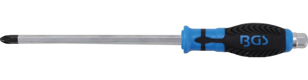 BGS Schraubendreher Klinge mit Sechskant Profil Kreuzschlitz PH4 Klingenlänge 200 mm Produktbild BGS Schraubendreher Klinge mit Sechskant Profil Kreuzschlitz PH4 Klingenlänge 200 mm