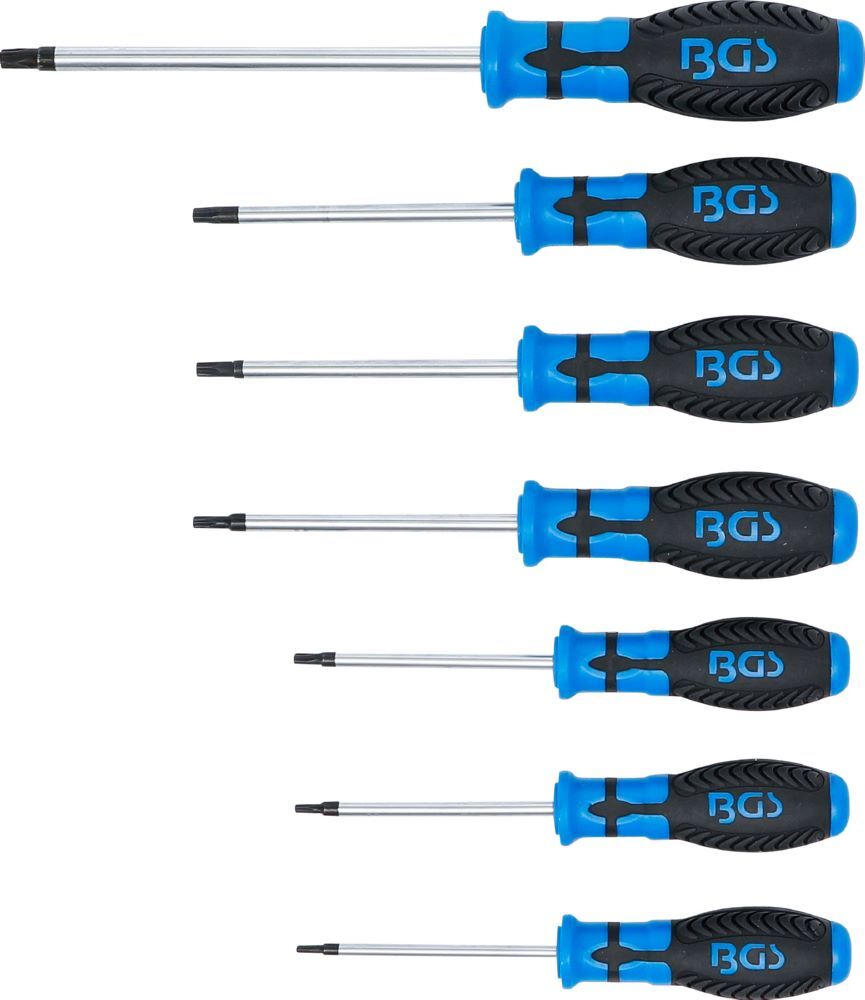 BGS Schraubendreher Satz T-Profil mit Bohrung T10 - T40 7 teilig Produktbild BGS Schraubendreher Satz T-Profil mit Bohrung T10 - T40 7 teilig bild 2