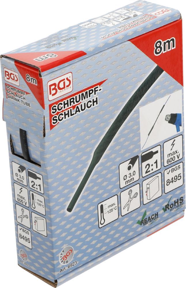 Produktbild Schrumpfschlauch Box schwarz Durchmesser 3 mm 8 meter bild 4