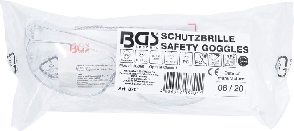 BGS Schutzbrille transparent DIN EN 166 Produktbild BGS Schutzbrille transparent DIN EN 166 bild 5