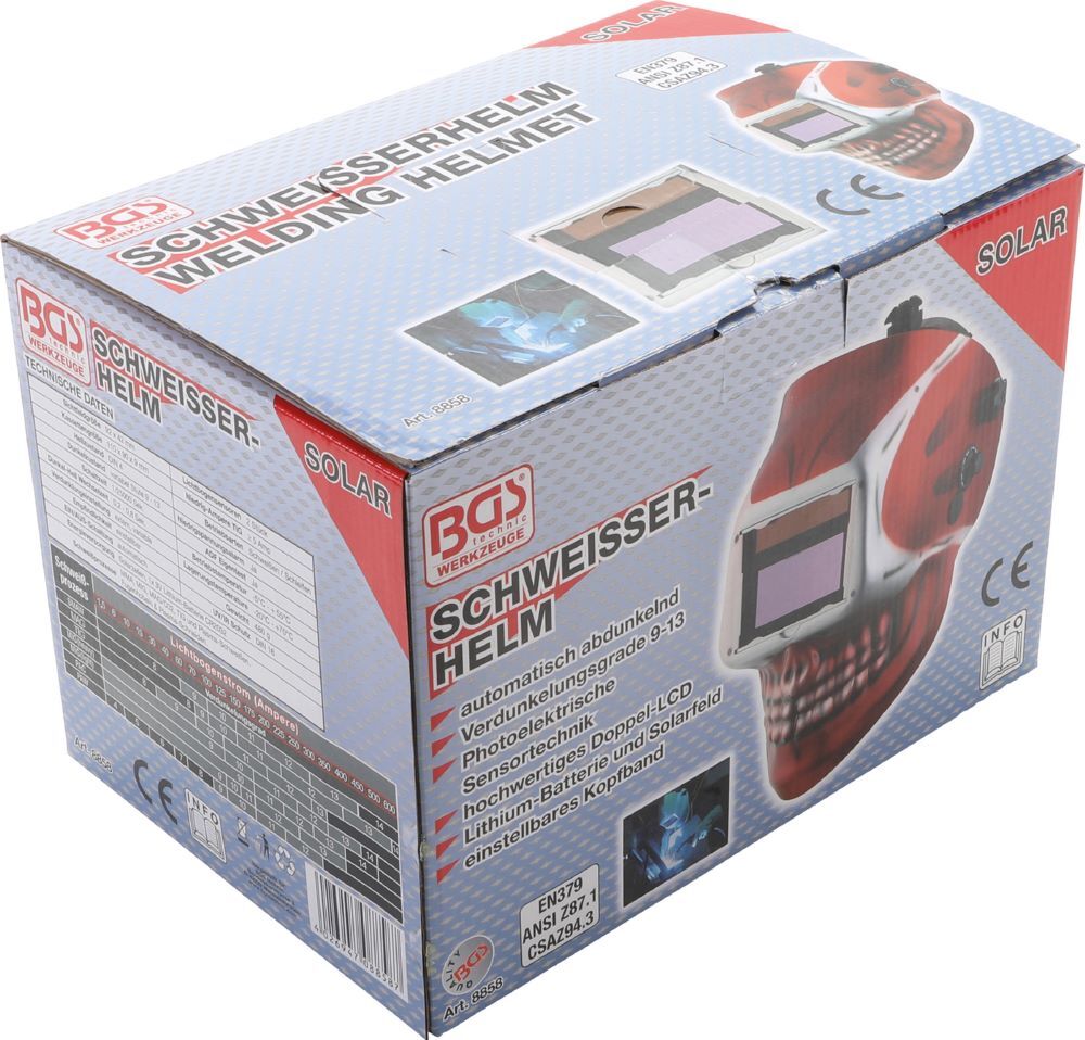 BGS Schweißerhelm SKULL automatisch verdunkelnd Produktbild BGS Schweißerhelm SKULL automatisch verdunkelnd bild 5