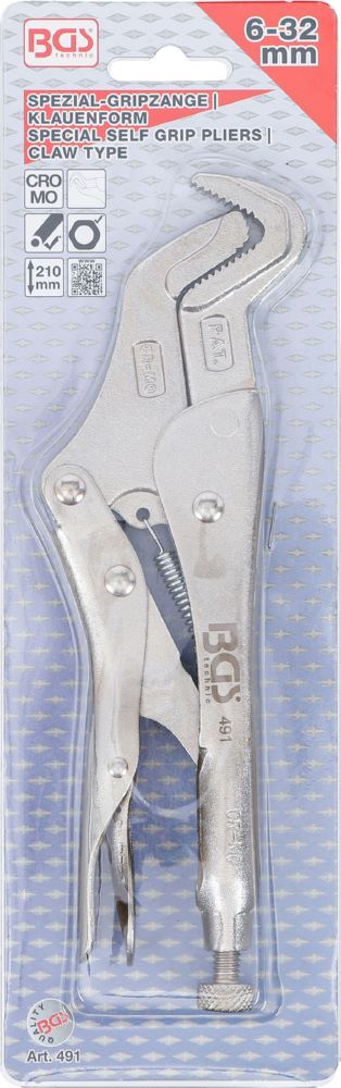 BGS Spezial Gripzange Klauenform 210 mm 6 - 32 mm Produktbild BGS Spezial Gripzange Klauenform 210 mm 6 - 32 mm bild 5