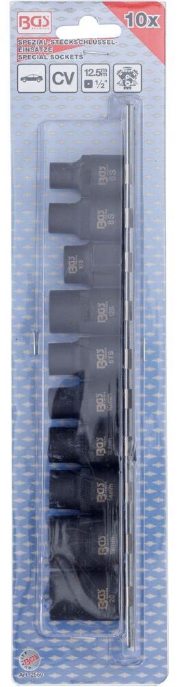 Produktbild Spezial Kfz Steckschlüssel-Einsätze 3-/5-/6-/10-kant 10 teilig bild 4