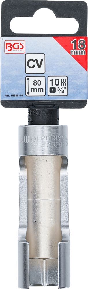 Produktbild Spezial Steckschlüssel Einsatz geschlitzt Innenvierkant 3/8 Zoll 18 mm bild 3