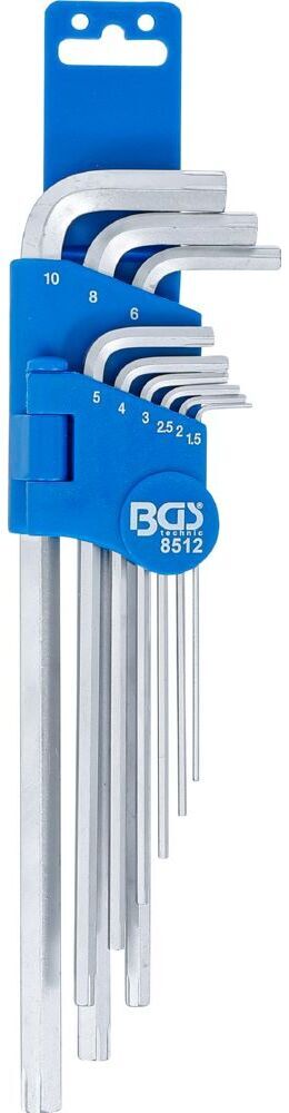 BGS Spezial Winkelschlüssel Satz 1,5-10 mm Innensechskant 9 teilig Produktbild BGS Spezial Winkelschlüssel Satz 1,5-10 mm Innensechskant 9 teilig