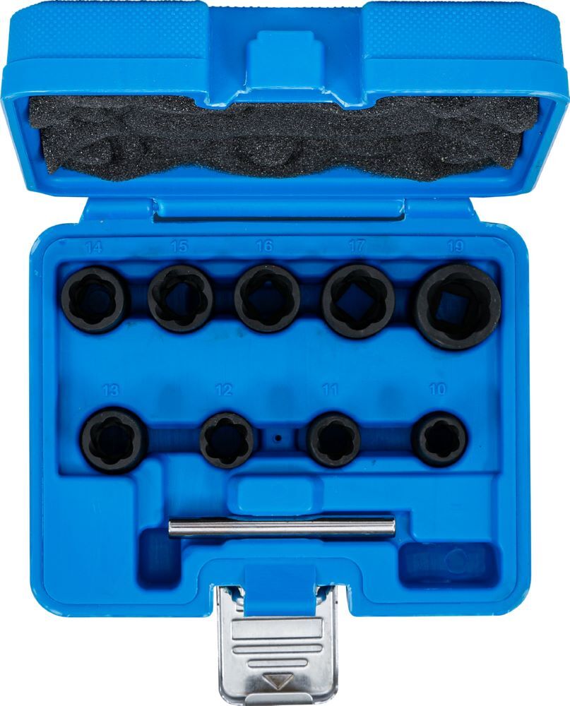 Produktbild Spiral Profil Steckschlüssel Satz / Schraubenausdreher 10-19 mm 10 teilig bild 4