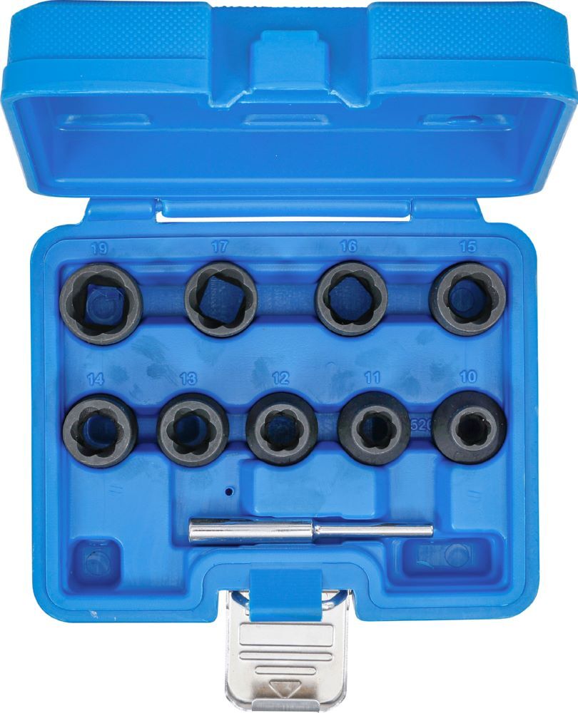 Produktbild Spiral Profil Steckschlüssel Satz / Schraubenausdreher 10-19 mm 10 teilig bild 4