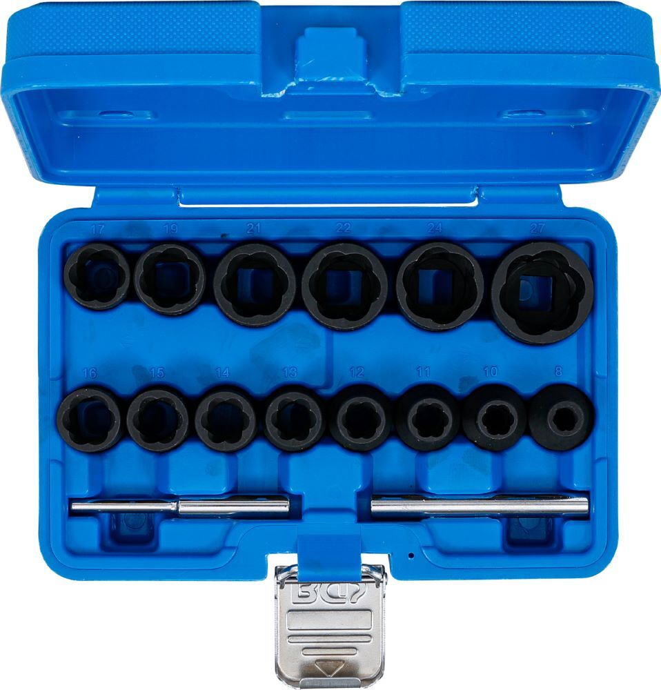 Produktbild Spiral Profil Steckschlüssel Satz / Schraubenausdreher 8-27 mm 16 teilig bild 4