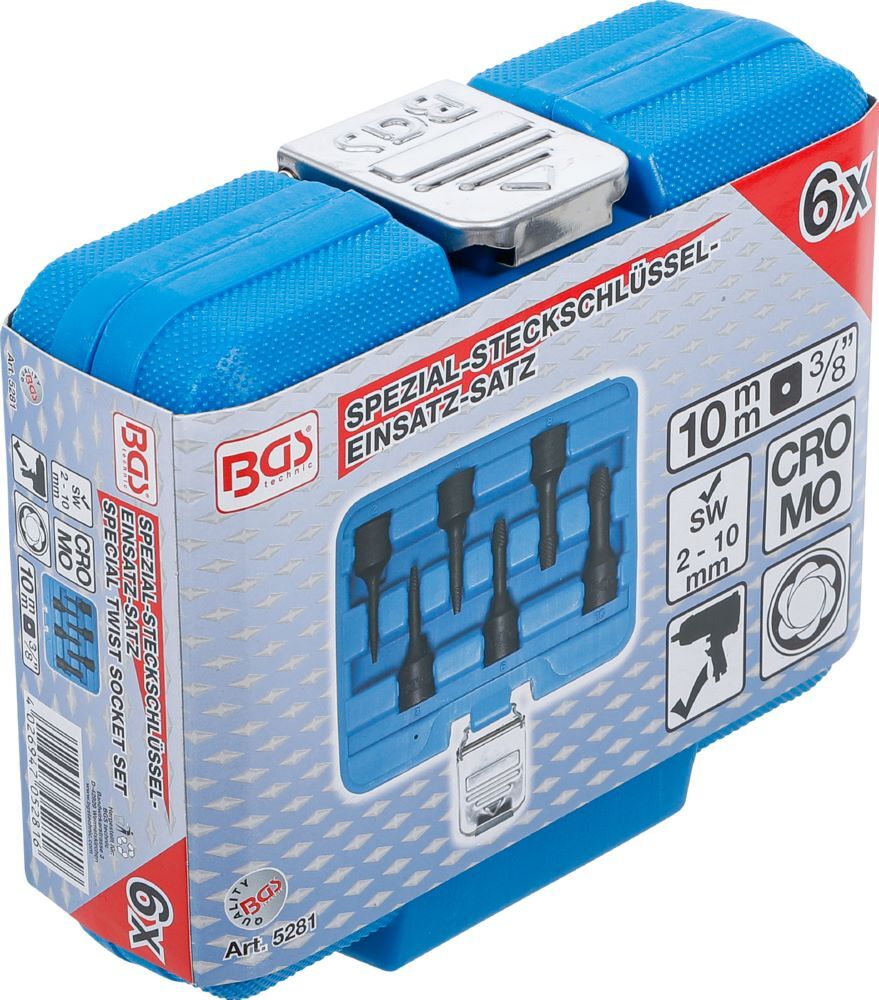 Produktbild Spiral Profil Steckschlüssel Satz / Schraubenausdreher 2-10 mm 6 teilig bild 7