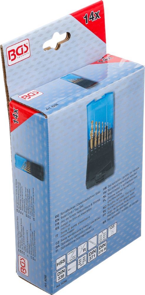 Produktbild Spiralbohrer-/Gewindebohrer Satz 14 teilig bild 6