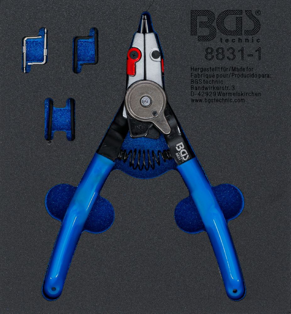 BGS Sprengringzange für Außen-/Innensprengringe auswechselbare Spitzen 180 mm Produktbild BGS Sprengringzange für Außen-/Innensprengringe auswechselbare Spitzen 180 mm