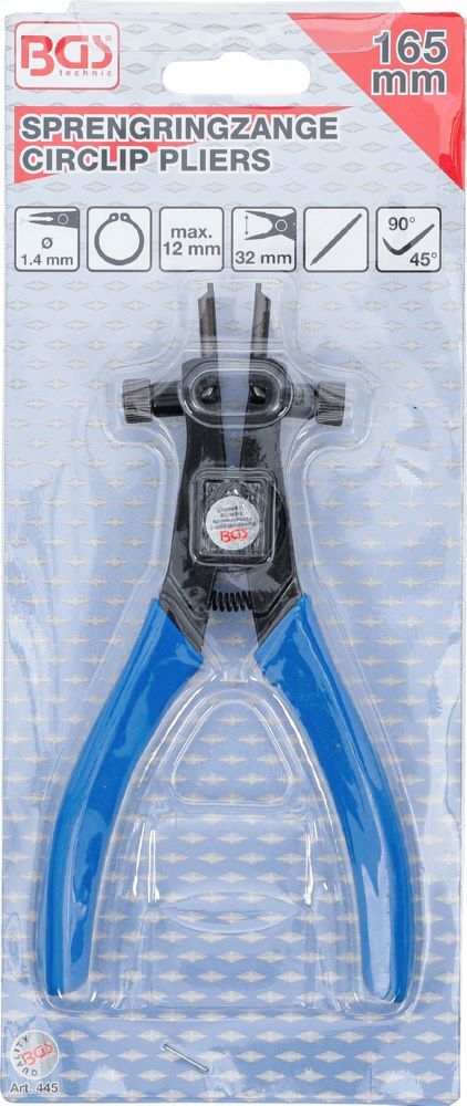 BGS Sprengringzange für Außensicherungen 165 mm Produktbild BGS Sprengringzange für Außensicherungen 165 mm bild 7