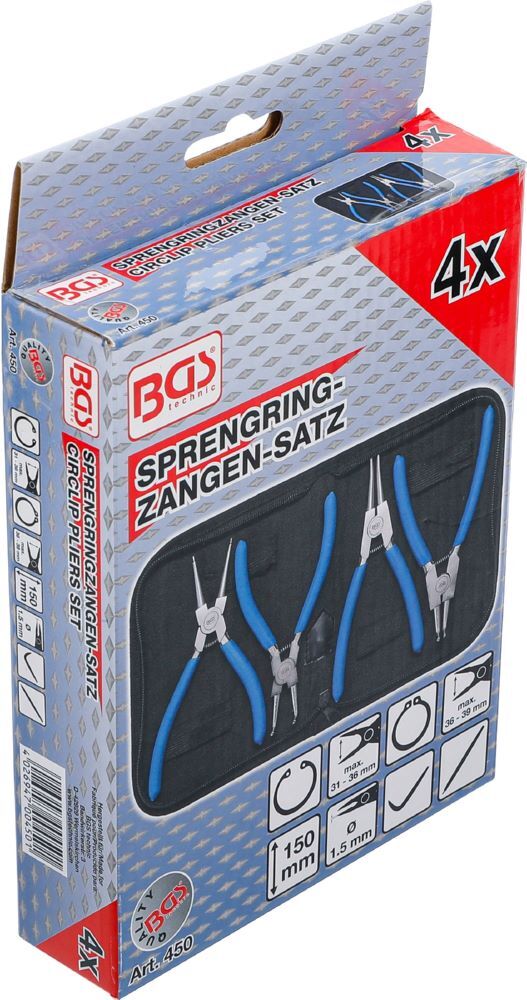 BGS Sprengringzangen Satz 150 mm 4 teilig Produktbild BGS Sprengringzangen Satz 150 mm 4 teilig bild 6