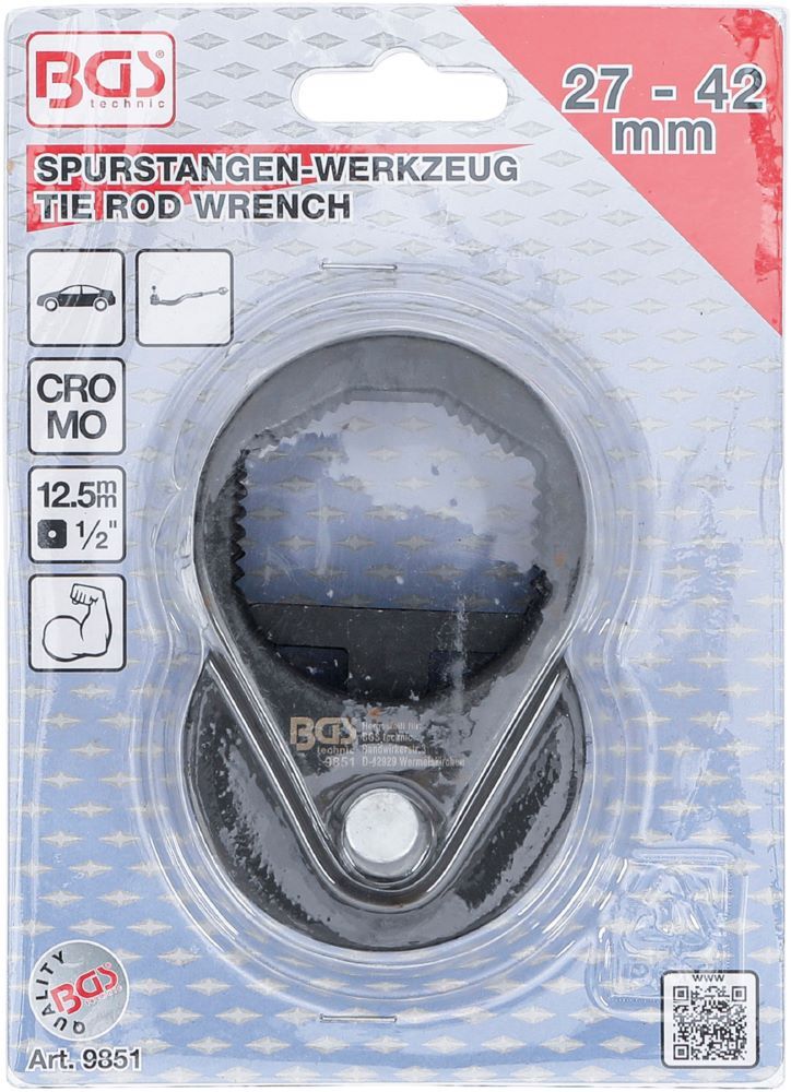 BGS Spurstangen Werkzeug Antrieb Innenvierkant 12,5 mm 1/2 Zoll 27 - 42 mm Produktbild BGS Spurstangen Werkzeug Antrieb Innenvierkant 12,5 mm 1/2 Zoll 27 - 42 mm bild 4