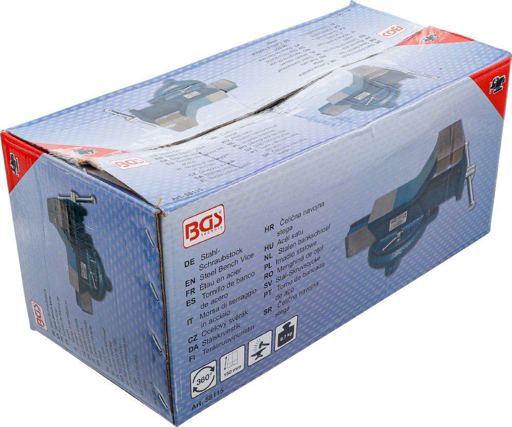 BGS Stahl Schraubstock geschmiedet 150 mm Spannbacken Produktbild BGS Stahl Schraubstock geschmiedet 150 mm Spannbacken bild 7