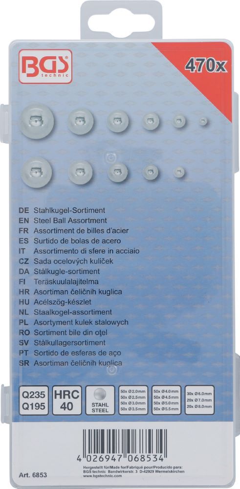 BGS Stahlkugel Sortiment 470 teilig Produktbild BGS Stahlkugel Sortiment 470 teilig bild 3