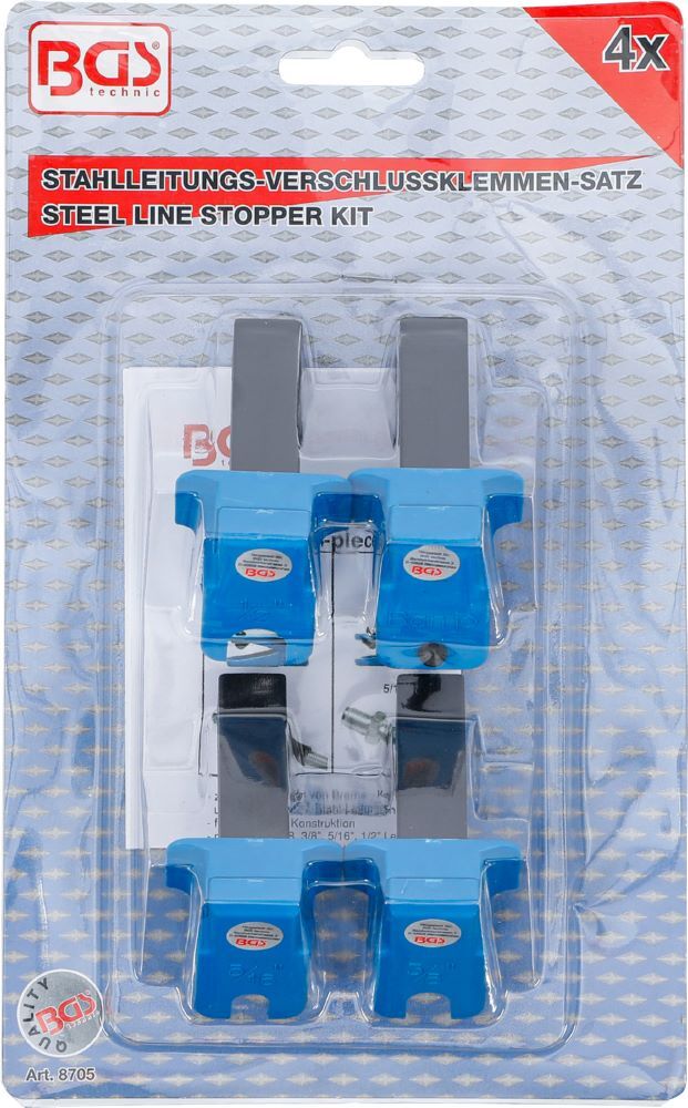 BGS Stahlleitungs Verschlussklemmen Satz 4 teilig Produktbild BGS Stahlleitungs Verschlussklemmen Satz 4 teilig bild 5