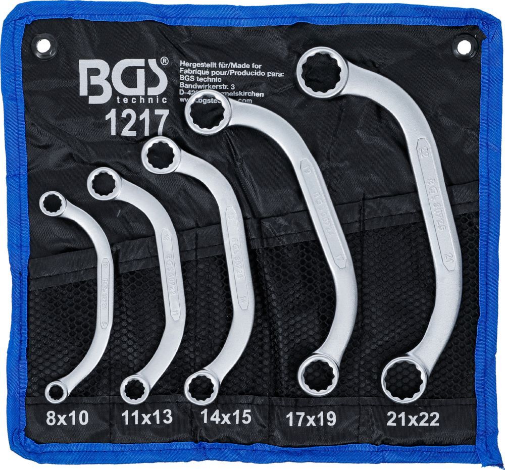 BGS Starter und Blockschlüssel Satz 8 x 10 - 21 x 22 mm 5 teilig Produktbild BGS Starter und Blockschlüssel Satz 8 x 10 - 21 x 22 mm 5 teilig