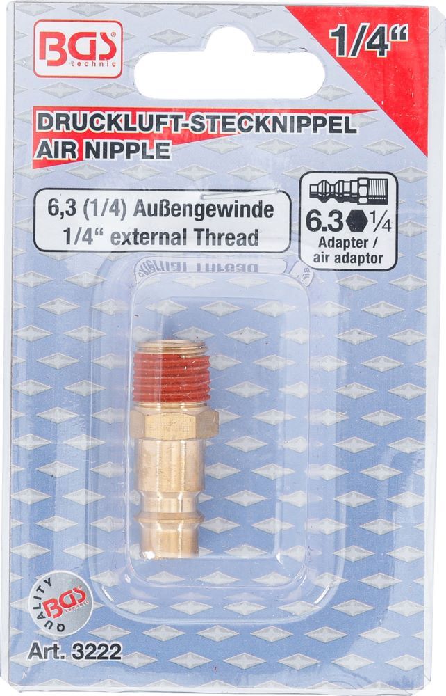 Produktbild Stecknippel 6,3 mm 1/4 Zoll Außengewinde bild 4