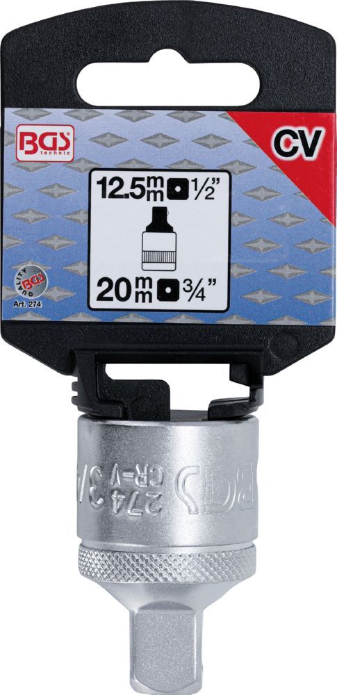 Produktbild Steckschlüssel Adapter Innenvierkant 3/4 Zoll - Außenvierkant 1/2 Zoll bild 2