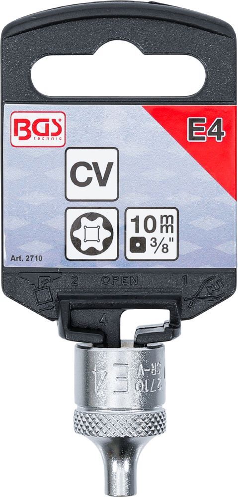 Produktbild Steckschlüssel Einsatz E-Profil Innenvierkant 3/8 Zoll E4 bild 2