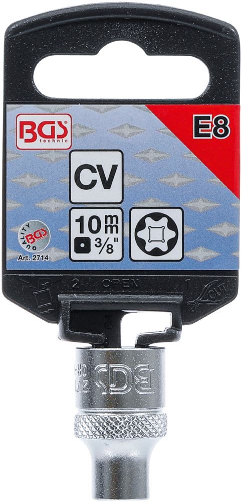 Produktbild Steckschlüssel Einsatz E-Profil Innenvierkant 3/8 Zoll E8 bild 3