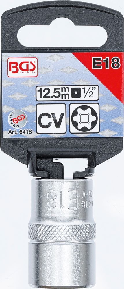 Produktbild Steckschlüssel Einsatz E-Profil Antrieb Innenvierkant 1/2 Zoll E18 bild 3