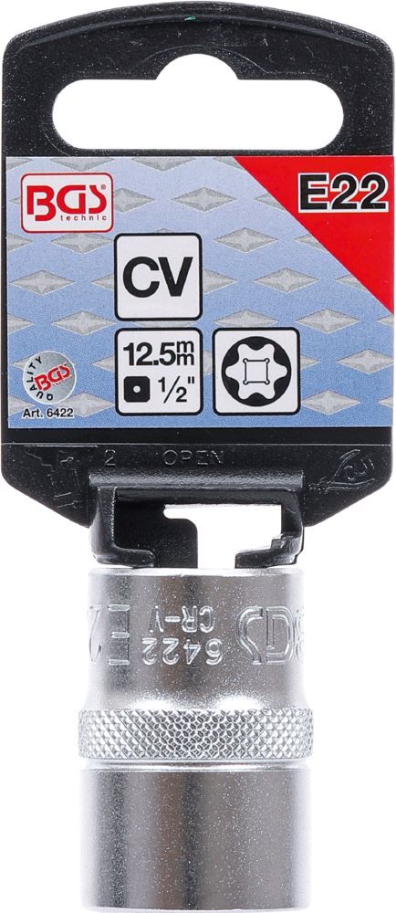 Produktbild Steckschlüssel Einsatz E-Profil Antrieb Innenvierkant 1/2 Zoll E22 bild 3