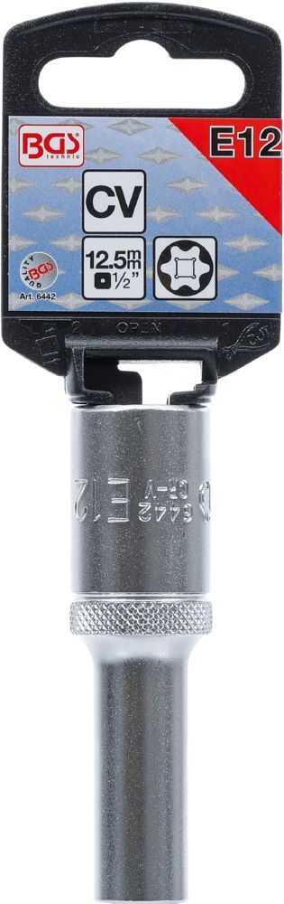 Produktbild Steckschlüssel Einsatz E-Profil tief Antrieb Innenvierkant 1/2 Zoll E12 bild 3