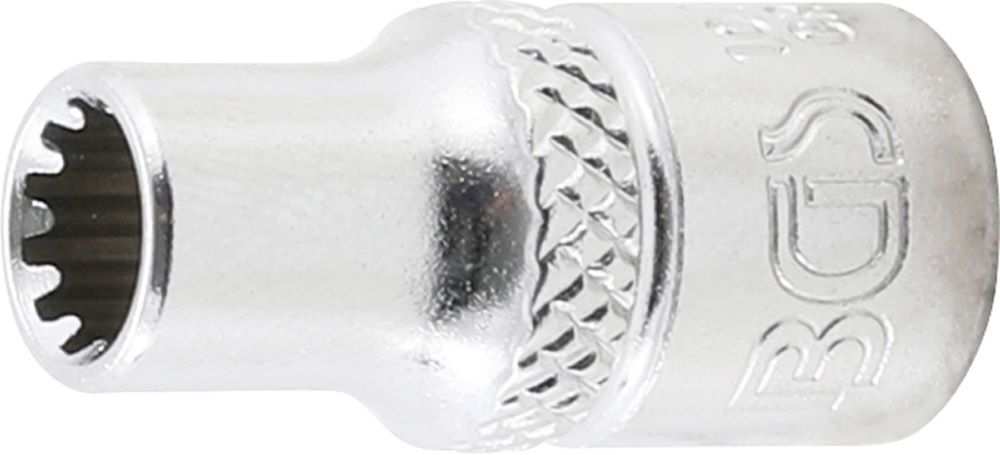 BGS Steckschlüssel Einsatz 5,5 mm Gear Lock Antrieb Innenvierkant 6,3 mm 1/4 Zoll