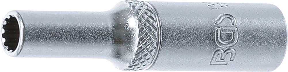 BGS Steckschlüssel Einsatz 5 mm Gear Lock tief Antrieb Innenvierkant 6,3 mm 1/4 Zoll