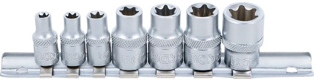 Produktbild BGS Steckschlüssel Einsatz Satz E-Profil E6-E16 7 teilig