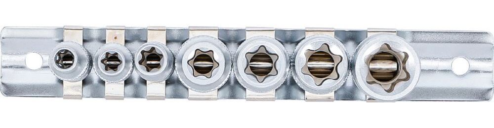 Produktbild Steckschlüssel Einsatz Satz E-Profil E6-E16 7 teilig bild 3