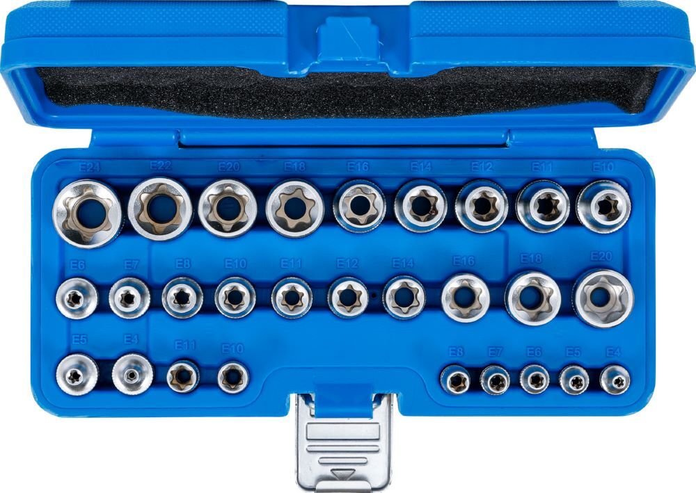 Produktbild Steckschlüssel Einsatz Satz E-Profil E4-E24 28 teilig bild 4