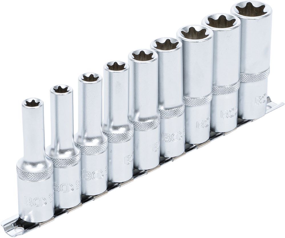 Produktbild Steckschlüssel Einsatz Satz E-Profil tief Innenvierkant 1/2 Zoll E10-E24  bild 2