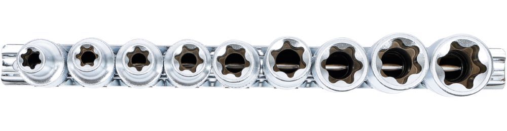 Produktbild Steckschlüssel Einsatz Satz E-Profil tief Innenvierkant 1/2 Zoll E10-E24  bild 3